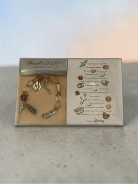 🫶🏻 Christ’s Story Beaded Bracelet - Multi-Tone Amber and Gold
